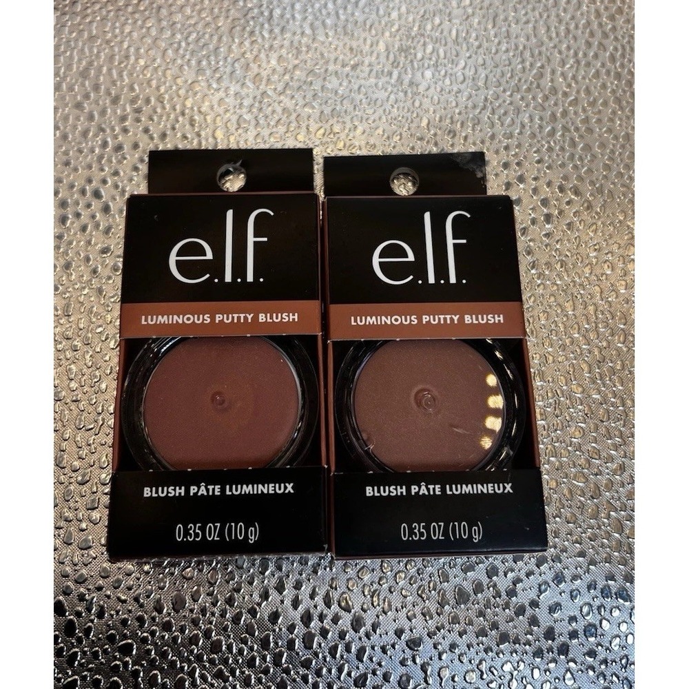 e.l.f.‎ Luminous Putty Blush, Maui, 0.35oz 2pc Lot Vegan Elf Clean
